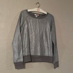 Shiny silver sweater med Route 66
